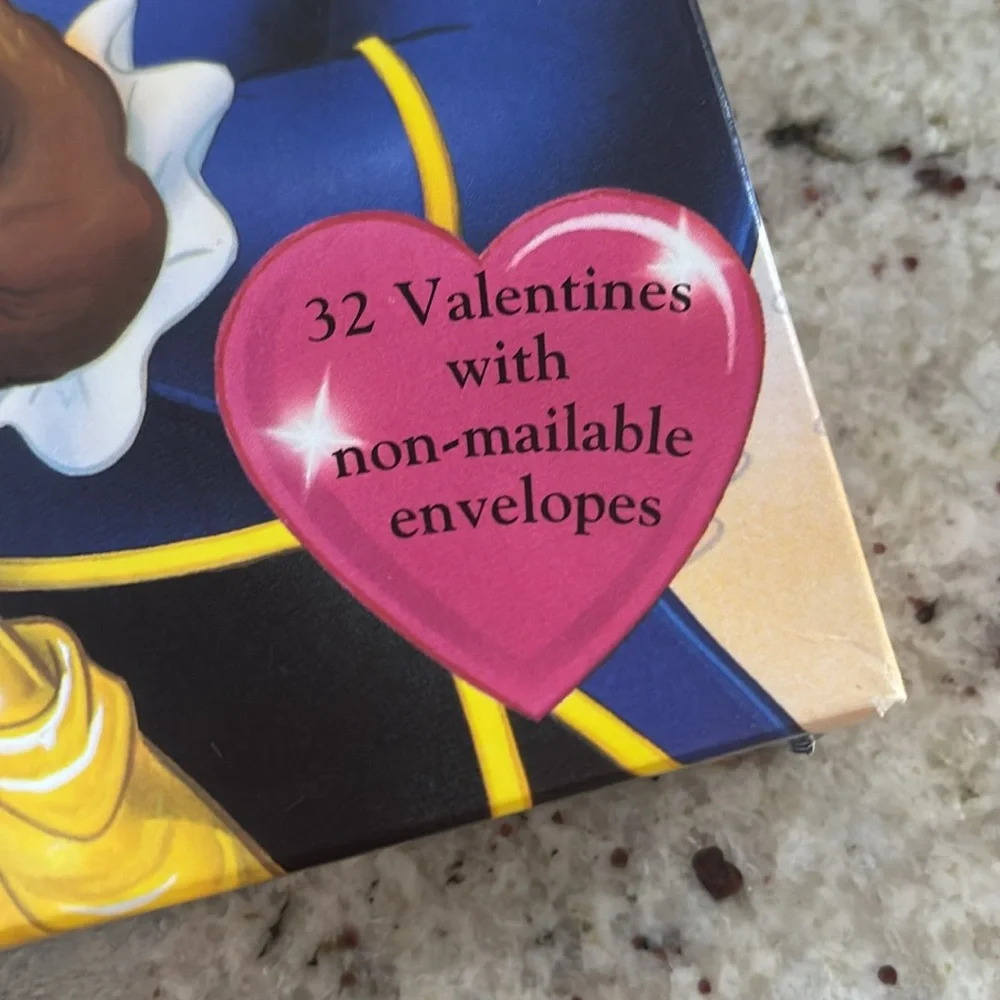 Vintage 1990s Disney Beauty and the Beast unopened box of valentines